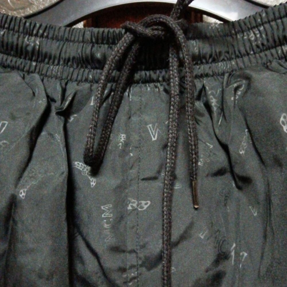 MCM black nylon Monogram Jogger Pants